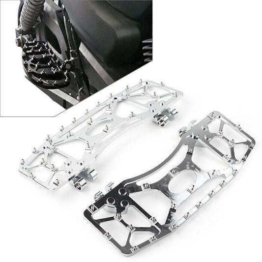Chrome Wide Foot Pegs Floorboard MX for Harley Touring Electra Road Glide Dyna