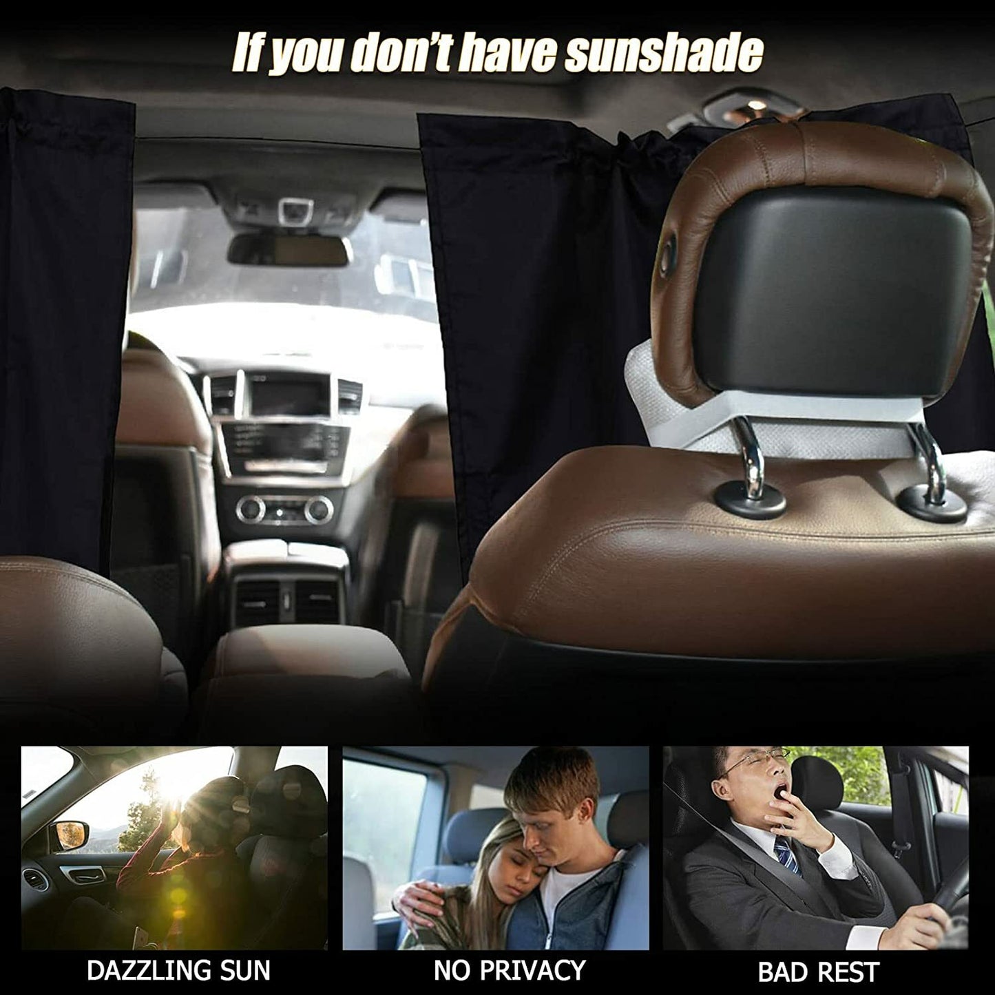 2 for BMW Accessories Car Divider Curtain Sun Shade Side Window Privacy UV Block