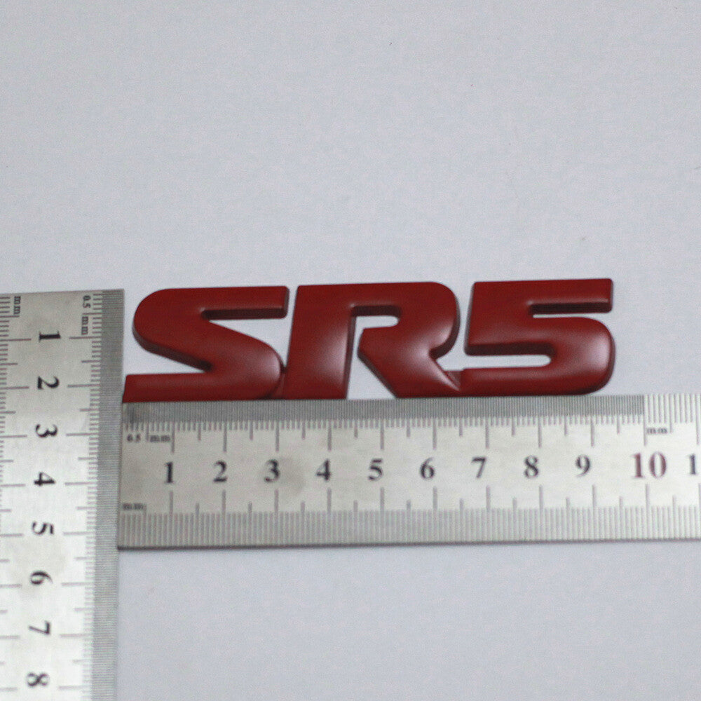 1x Matte SR5 Red Metal Emblem Decal Sticker Badge Luxury Trunk Pickup 4x4 V6 Car