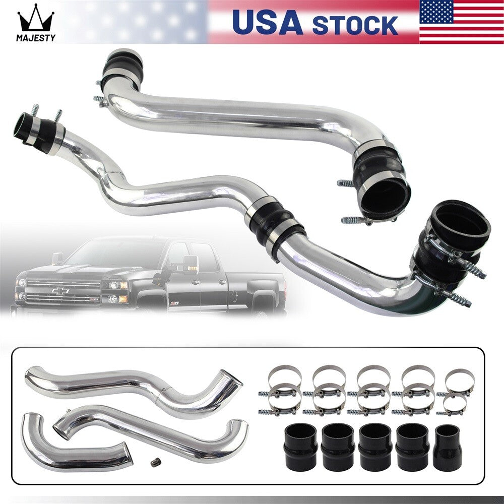 Intercooler Pipe Boot Kit For 2011-2016 for GMC for CHEVY 6.6 6.6L LML Duramax Silver