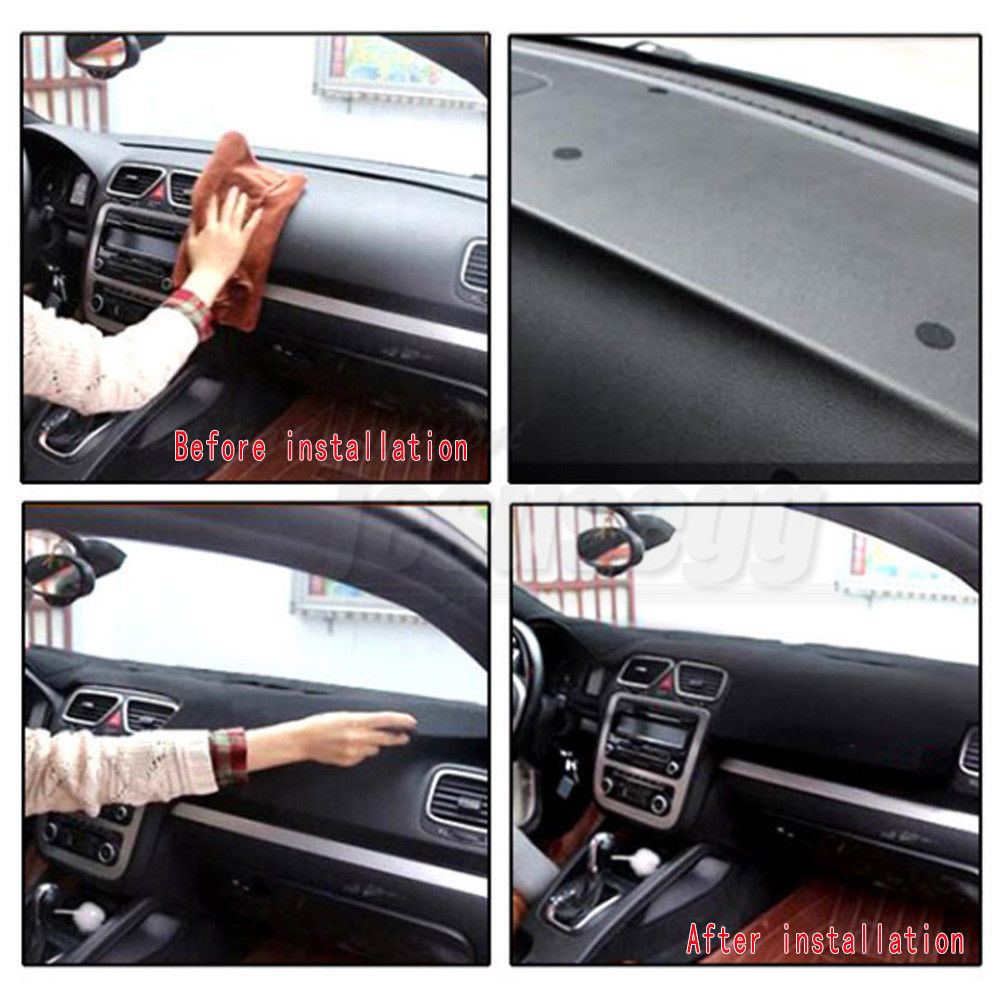 for Toyota for Camry 2007-2011 LHD Car Sun Shade Visor Pad Dashboard Cover Mat Black