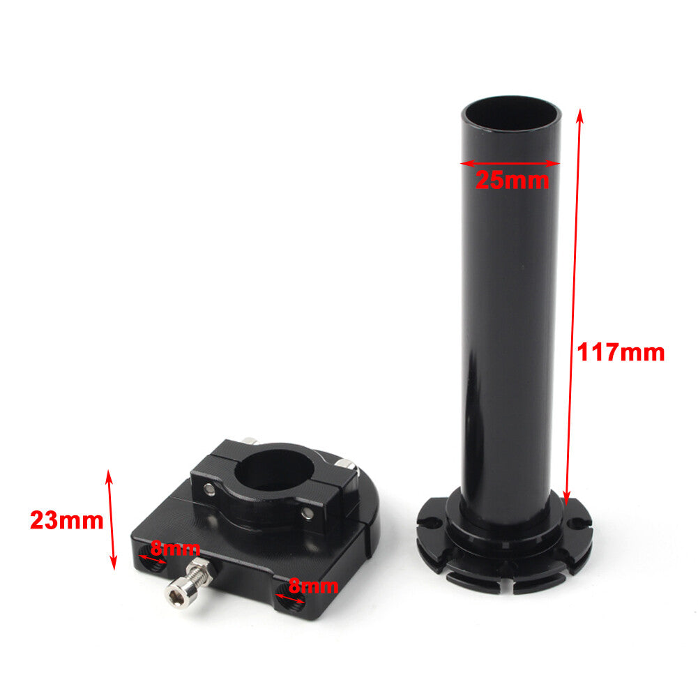 7/8in Turn Twist Throttle Handle Bar Throttle Tube Set Universal For Motorcycle