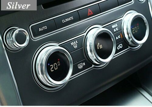 for Range Rover Sport 2014-17 Silver Alloy Center Console AC Volume Knob Ring