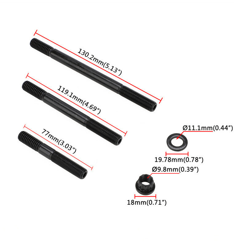 Cylinder Head Stud Kit for Chevy BBC 454 For USE with aluminum heads PCE279.1004