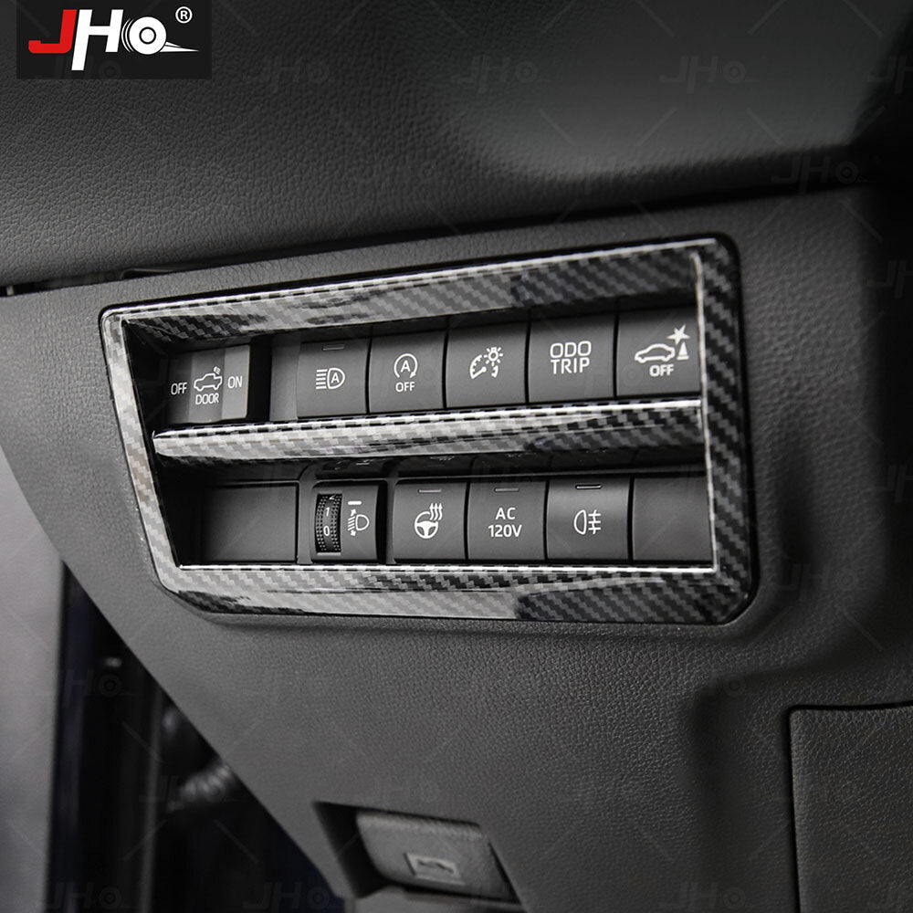 ABS Carbon Fiber Console Headlight Switch Panel Cover Trim for Toyota Tundra 22