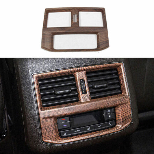 1X Wood Grain Back Row Air Outlet Vent Cover Trim for Volkswagen Atlas 2018-2023