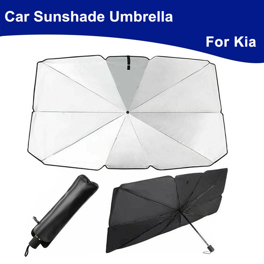 for KIA Car Windshield Umbrella Sun Shade Foldable UV Block Front Cover Shield