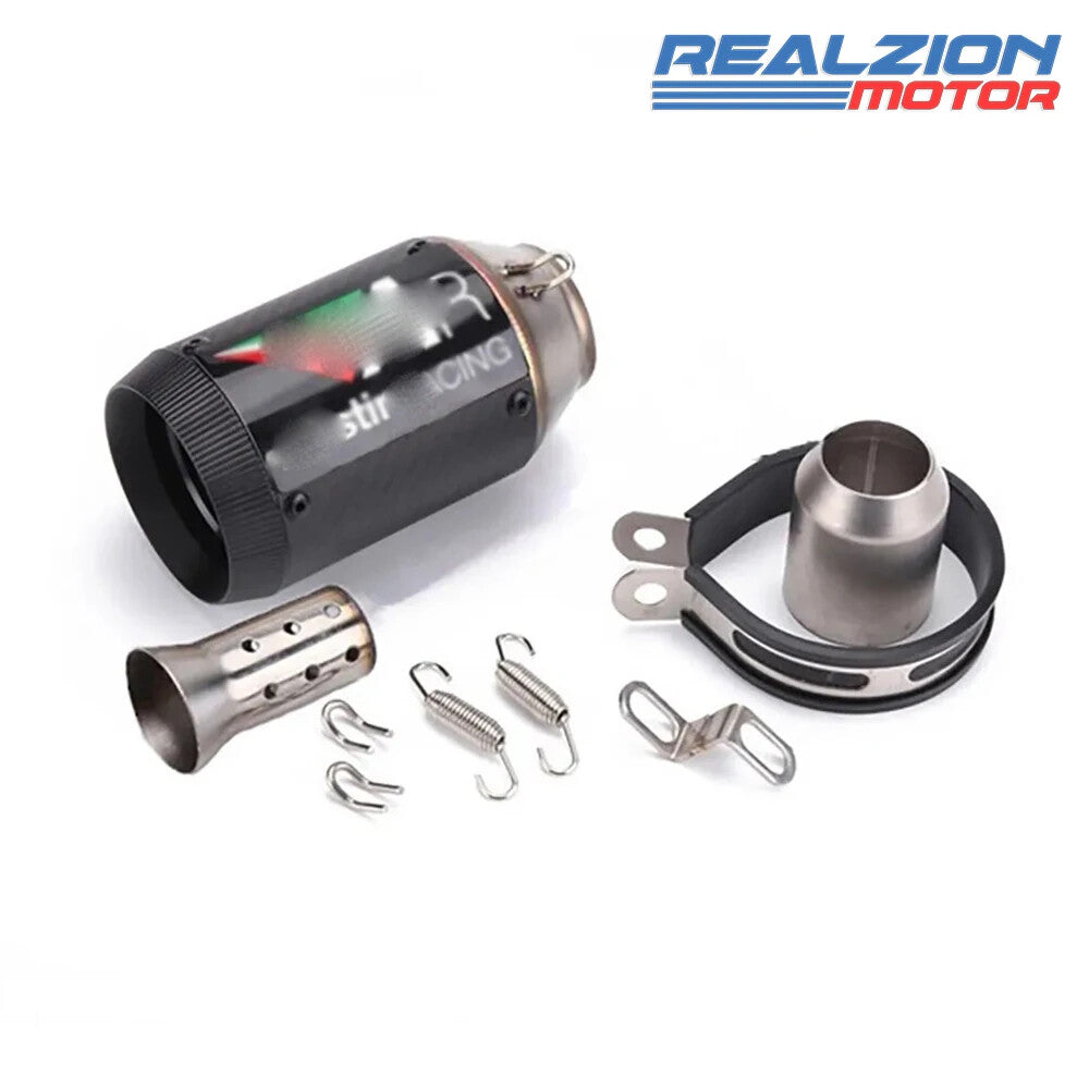 51mm Motorcycle Universal Exhaust Muffler Escape Link Pipe Scooter Tailpipe For