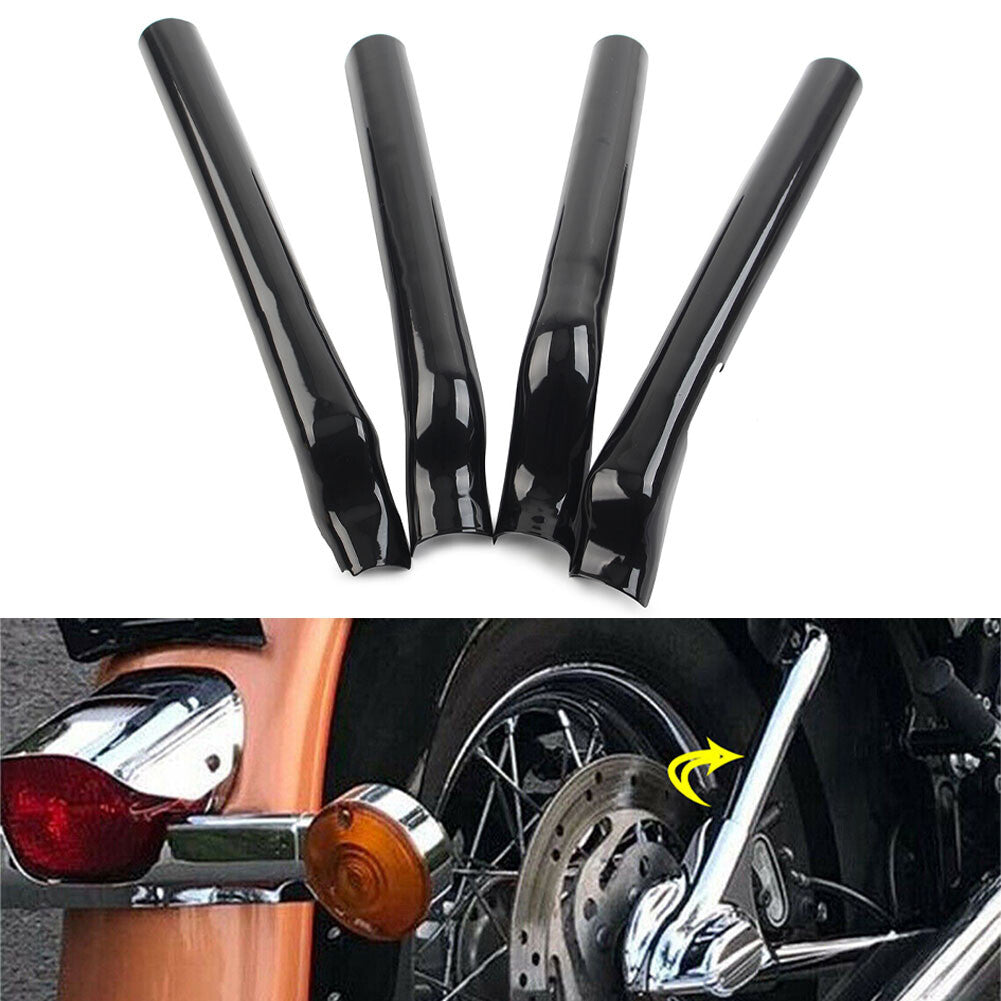 Hintere Schwingenrohrabdeckungen f¨¹r for Harley Heritage Softail Classic Schwarz