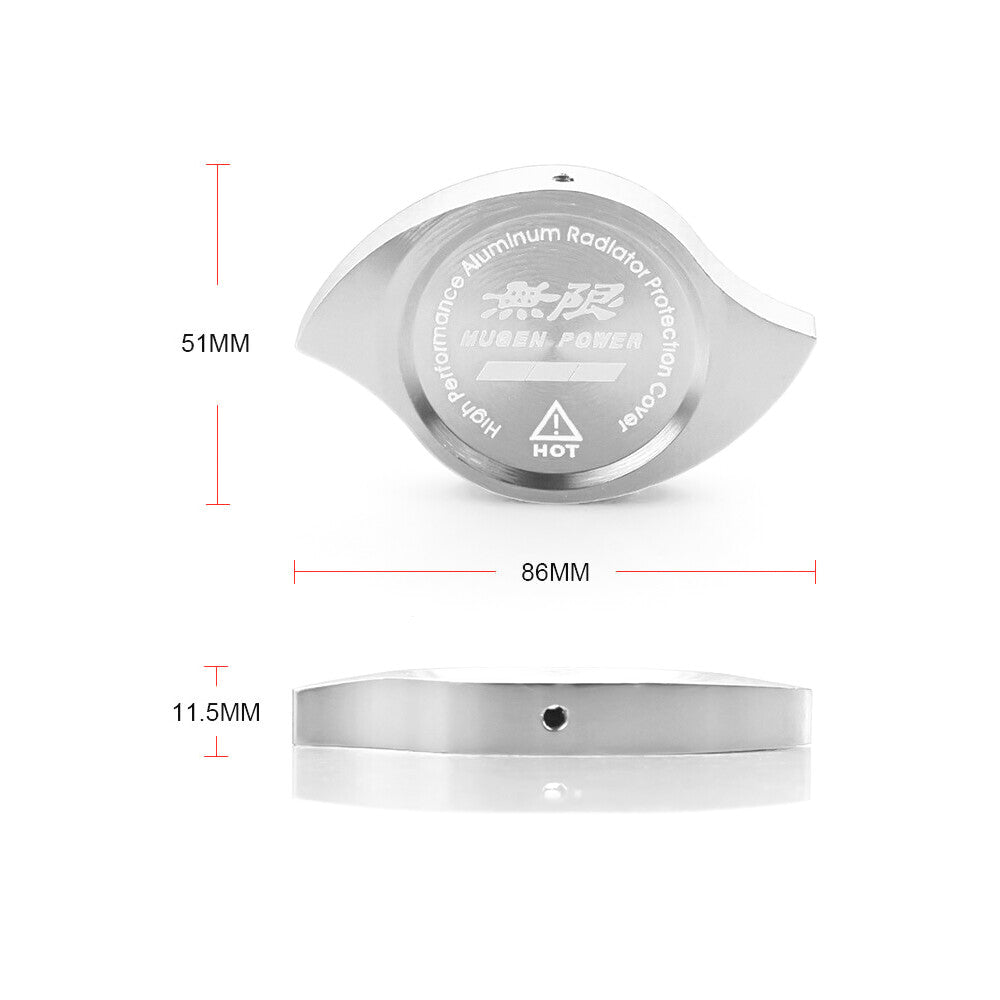 Silver JDM Aluminum Racing Engine Oil Filler Cap+ Radiator Cap for Honda for Acura