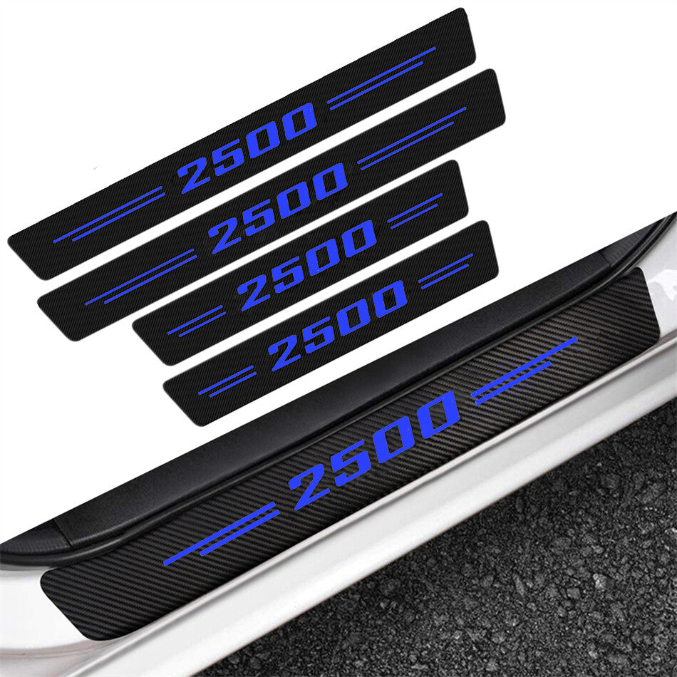 4x Blue Car Door Sill Plate Threshold Protector for Dodge for Ram 2500 Accessory