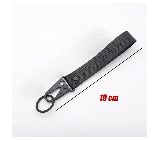 1-Piece Car Keychain/Key Ring with Lanyard, Car Accessories, Black, 19cm, Suitable for Toyota