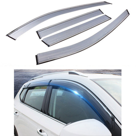 for Kia K5 2021-2024 side Window Visors Sun Rain Guard Deflector W/Chrome Trim