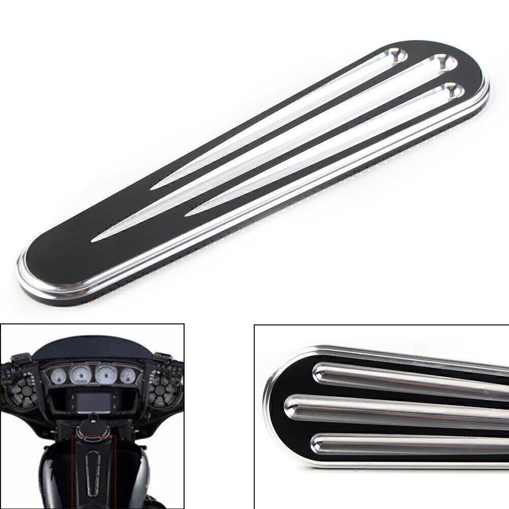 FITS for Harley Electra Street Glide CVO Ultra Classic FLHT Silver Dash Insert Cover