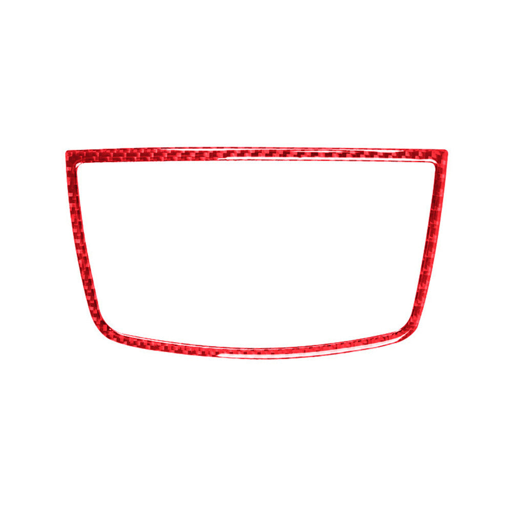 Red Carbon Fiber Dash Speaker Frame Cover Trim for BMW X5 E70 X6 E71 2008-2013