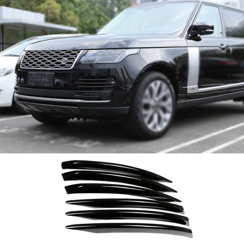 for Range Rover L405 2018-22 Gloss Black Exterior Front Fog Light Strip Trim 6X