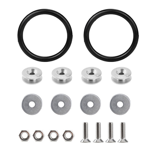 8-Piece JDM Aluminum Alloy Automotive Quick-Release Fastener Backstop Mudguard Cover Kit