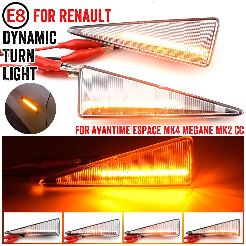 Dynamic Side Marker Turn Light For Megane for Renault Avantime Espace Scenic Thalia