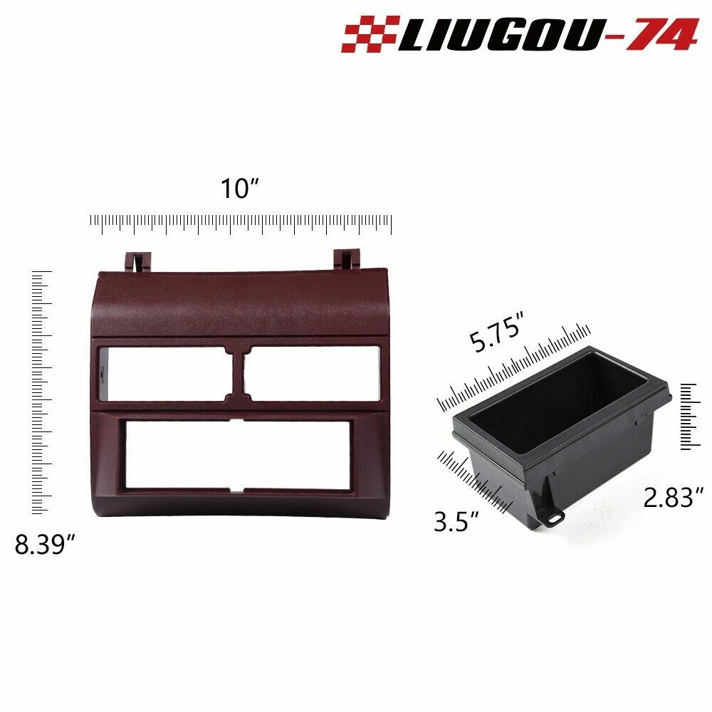 Car stereo radio molded red dashboard pocket border fits for Chevrolet for GMC truck 1988-1994