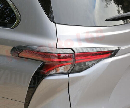 for Toyota for Sienna 2021-2023 ABS Carbon Pattern Rear Tail Lights Eyebrow Covers