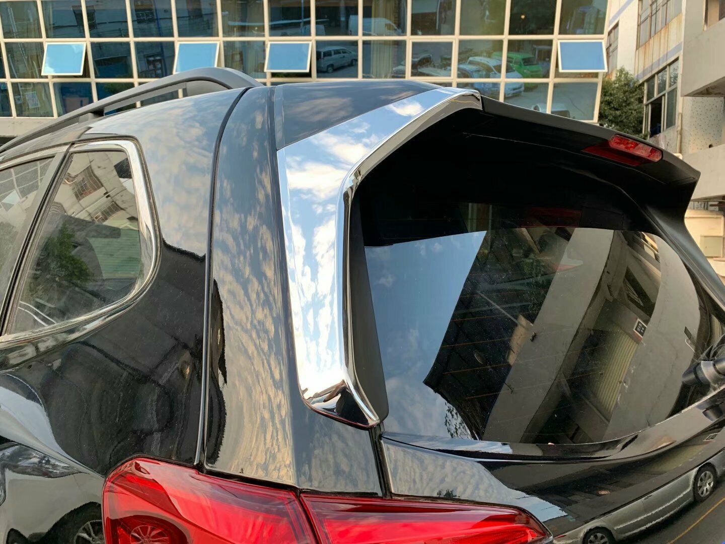 for Subaru Forester ABS Chrome Rear Window Glitter Protective Cover Accessory Sticker