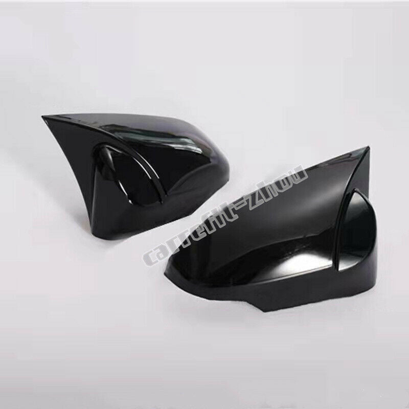 2014-2018 for Toyota for Corolla Gloss Black Ox Horn Rear View Mirror Cover Trim Cap