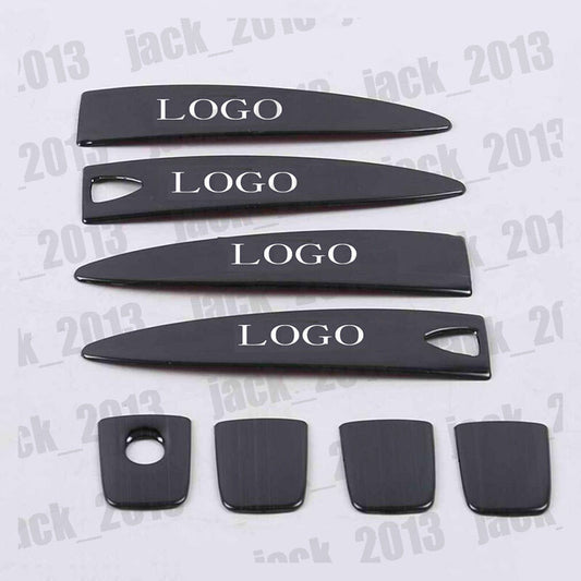 Black for Smart Key Car Door Handle Covers Trim for Nissan Rogue Sport Qashqai 14-21