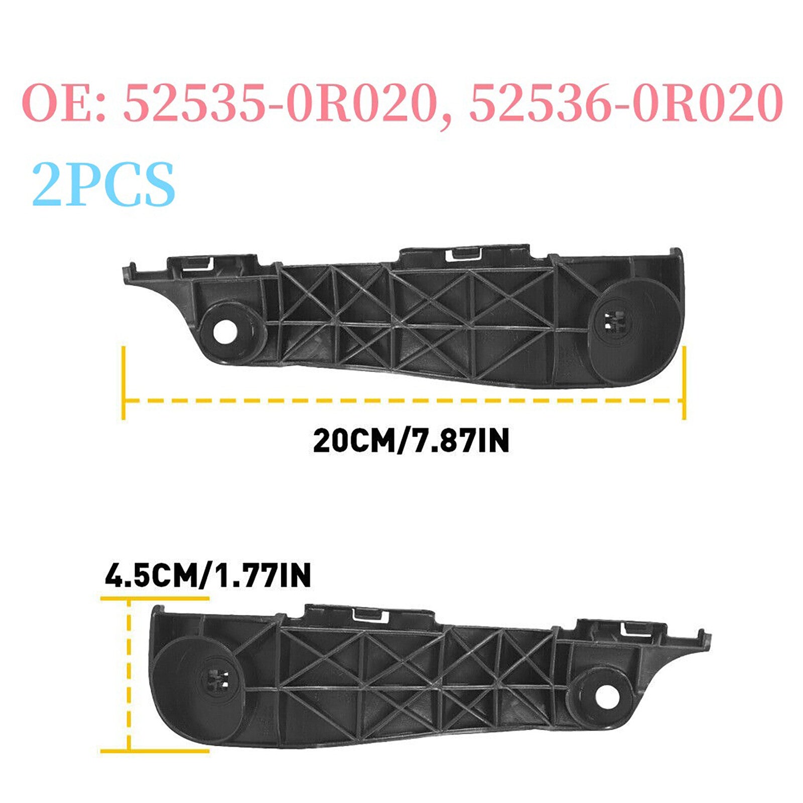 Front LH RH Bumper Brackets Retainers 2006-2012 for Toyota Rav4 Replace Parts