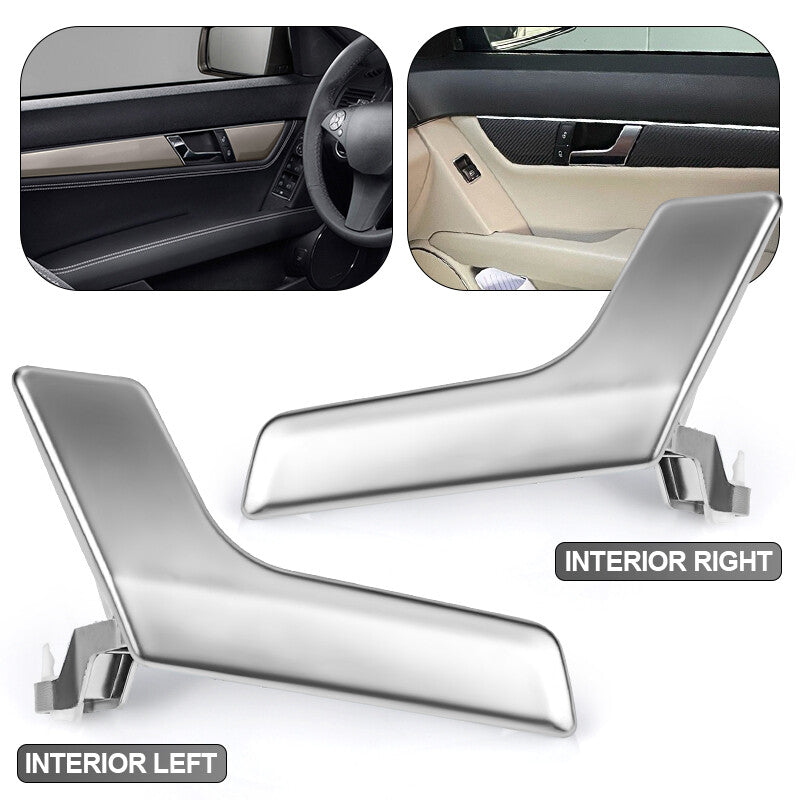 Left Right Matte Sliver Inner Door Handle Repair Kit for Mercedes C250 C300 C350