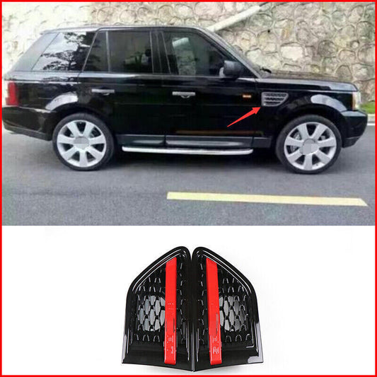 2P for Land Rover Range Sport 2006-13 Black Red Look Front Side Door Fender Trim