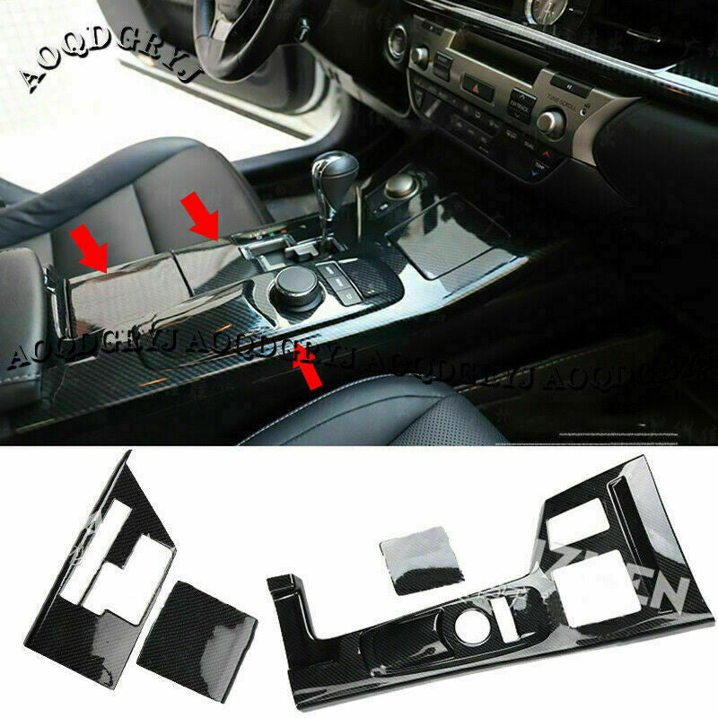 for Lexus ES200/250/300h 13-17 Carbon Fiber Middle Console Gear Shift Panel Trim