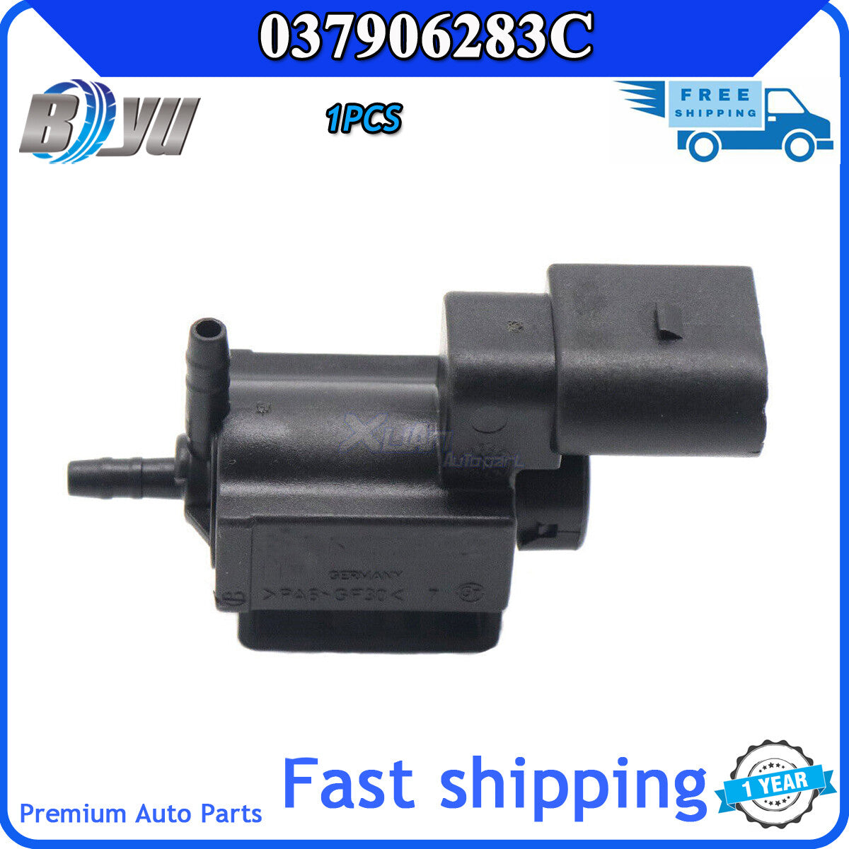 037906283C Vacuum Solenoid Valve for Audi A3, for A4 , A4Q, TT, for Volkswagen Eos, for Jetta , for Passat