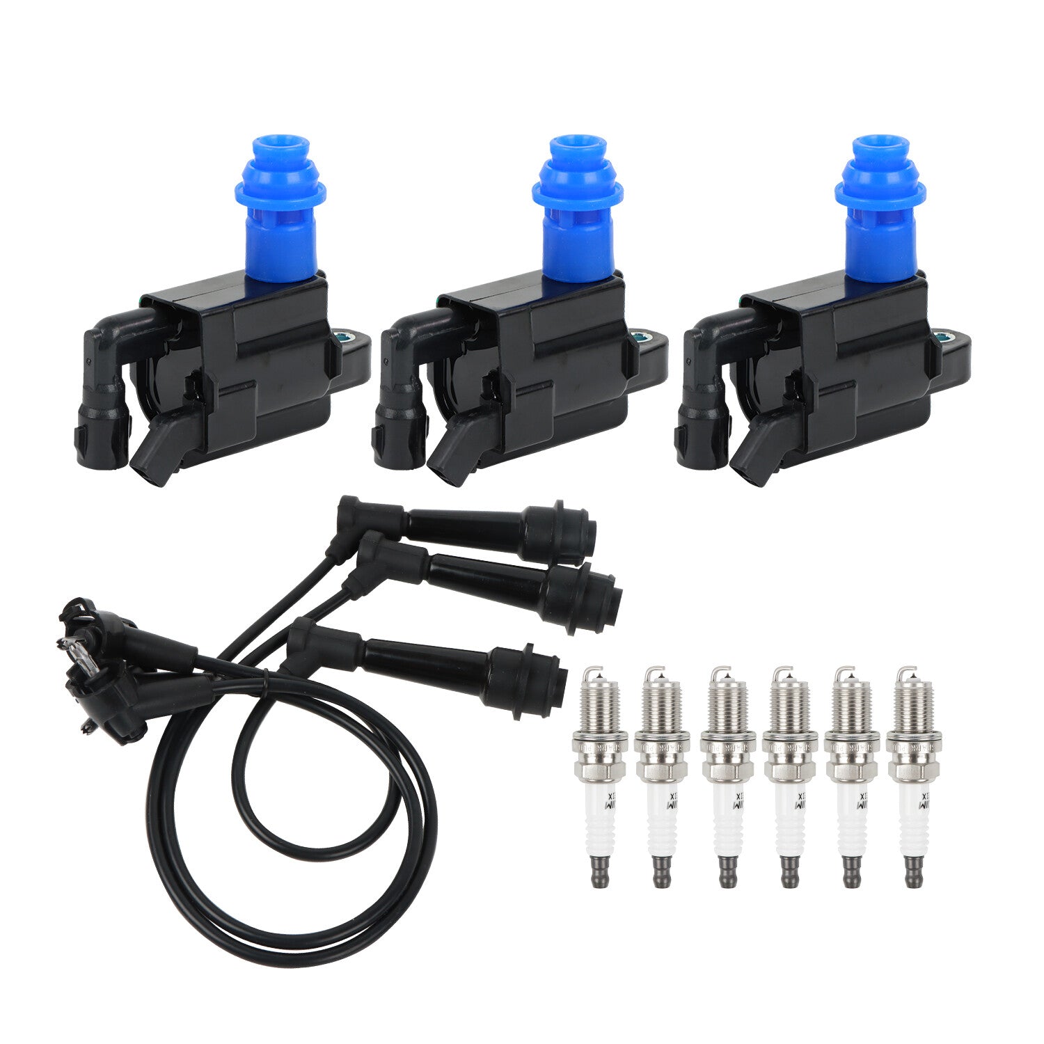 3 Ignition Coil, Wireset  6 Iridium Spark Plugs for 01-05 for Lexus GS300 UF228