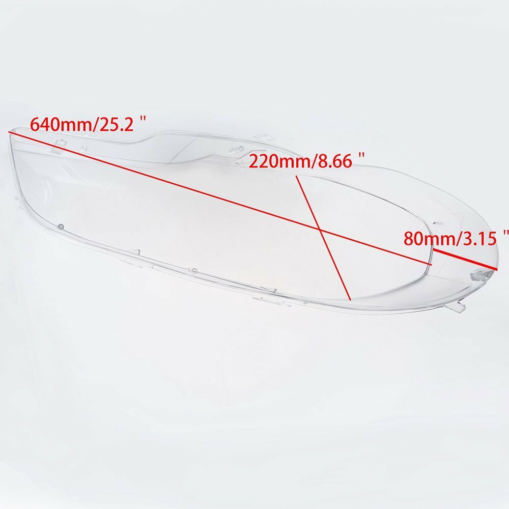2x Front Headlight Lens Cover Lampshade Facelift for BMW X5 E70 2007-2012 Clear