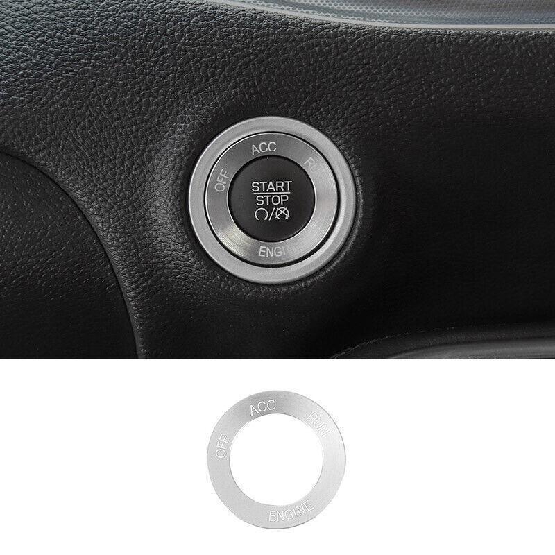 for Dodge for Challenger 15-2020 Aluminum Silver Engine Start Stop Button Cover Ring