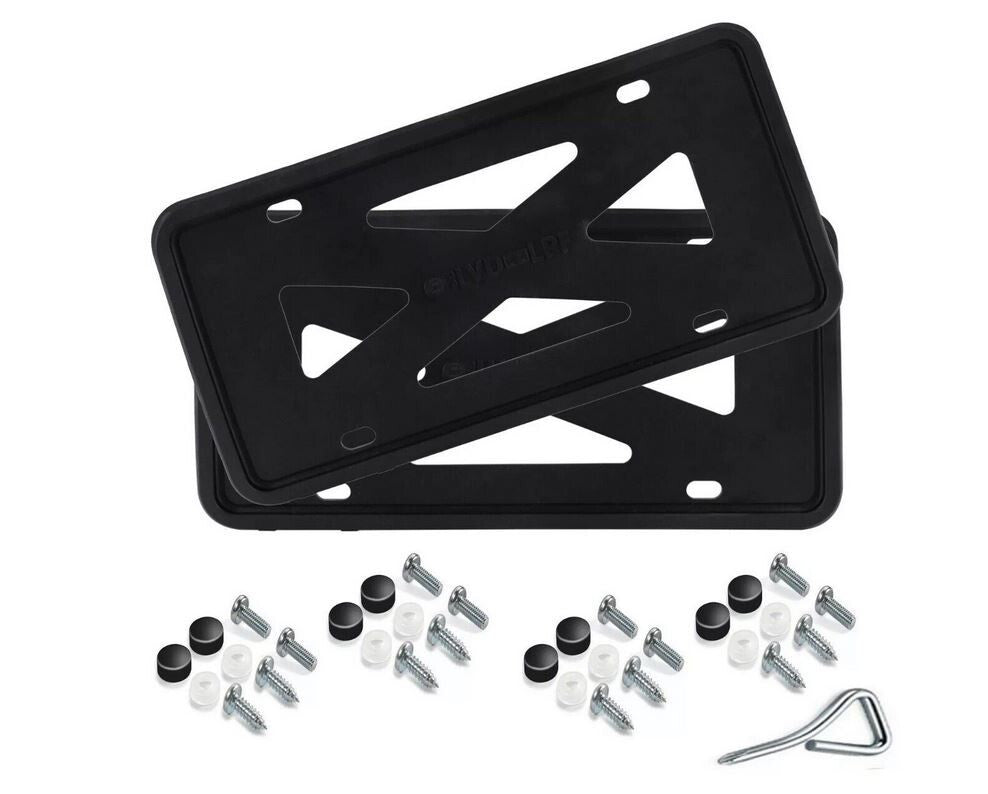 Car license plate frame cover cap, trunk black silicone, suitable for GimCis 2-piece set