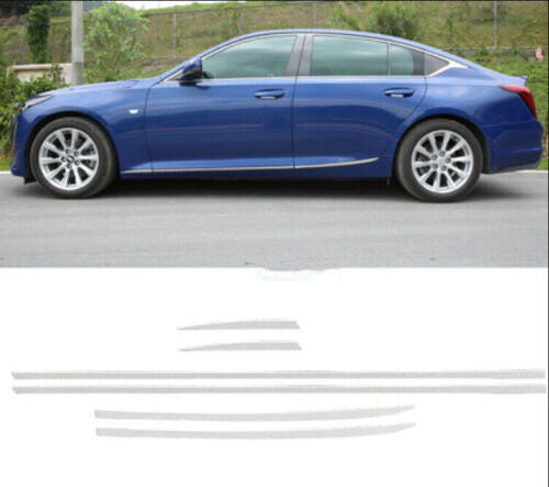 for Cadillac CT5 2020-24 Chrome Steel Side Door Body Molding Strip Cover trim 6x