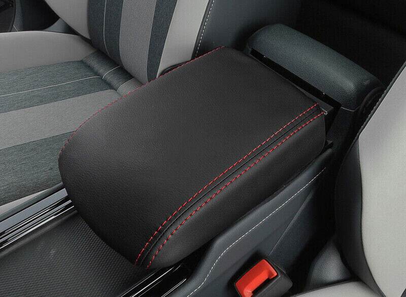 for VW ID.4 ID4 2021-2023 Black Leather Center Console Armrest Cover Cushion Mat