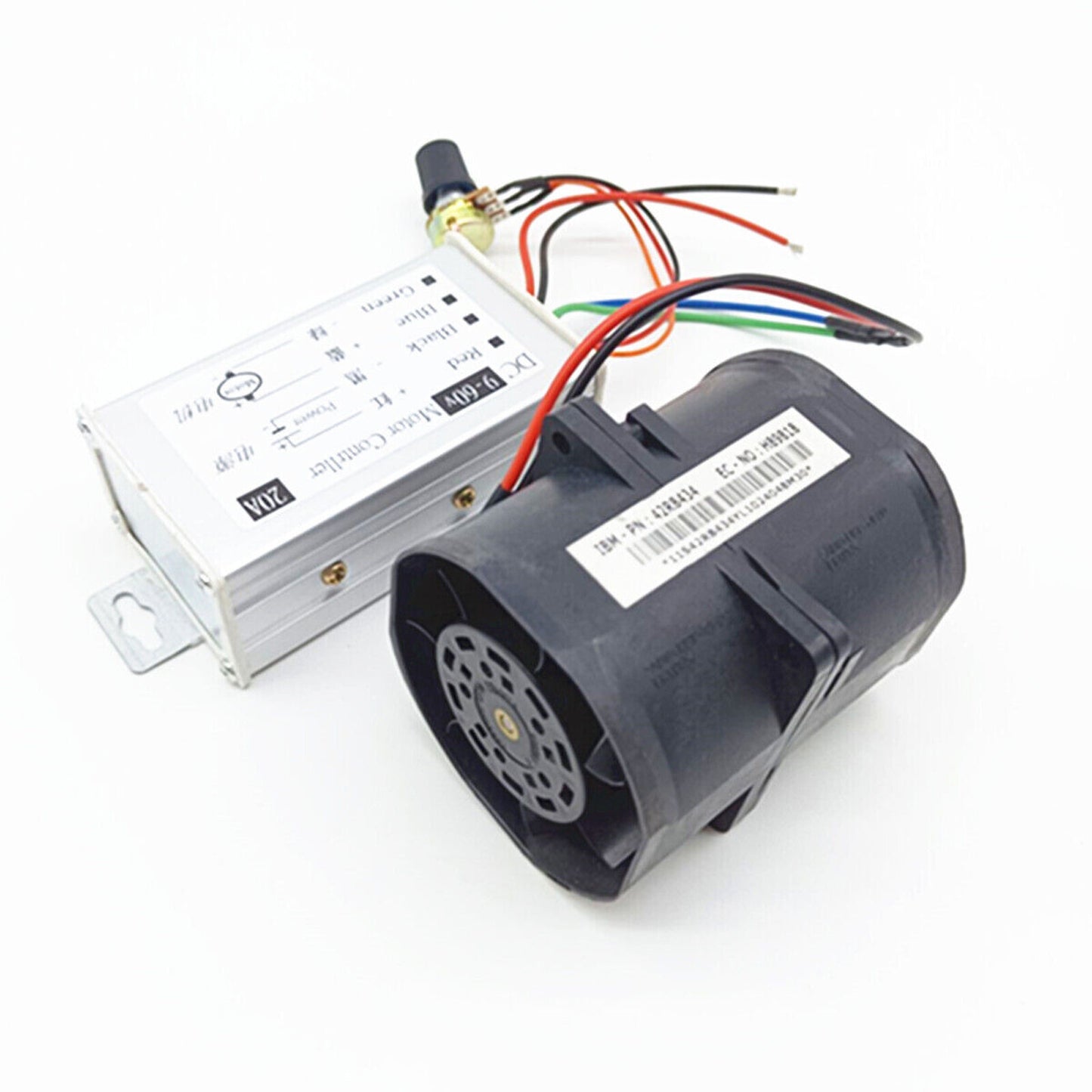ELECTRIC TURBINE TURBO DUAL FAN TURBOCHARGER BOOST INTAKE FANS W/CONTROLLER AT