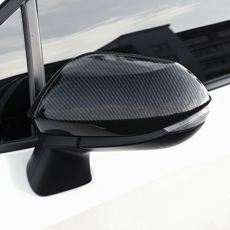 2X Carbon Fiber Look Rear Rearview Mirror Cover Trim for Toyota for Corolla 20-2024