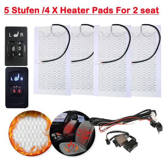 Grade 5 automotive carbon fiber heated for seat cushion, height and low switch kit, 12V
