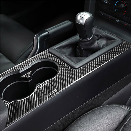 Carbon Fiber Gear Shift Panel Interior Decorative Trim for Ford for Mustang 05-2009