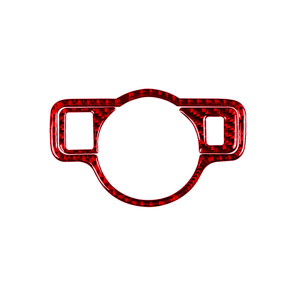 Red Carbon Fiber Headlight Button Trim for Mercedes-Benz A B C E CLA GLA Type C
