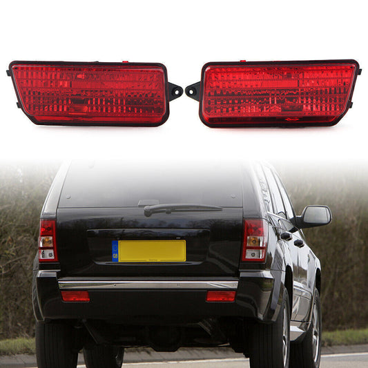 Pair Rear Bumper Reflector Light Lamp for Jeep Grand Cherokee 2005-2010 2009