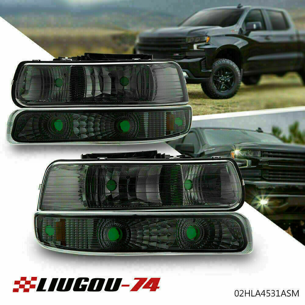 2 pieces fit 99-02 Silverado 00-06 Tahoe Suburban headlights/bumpers (USA)