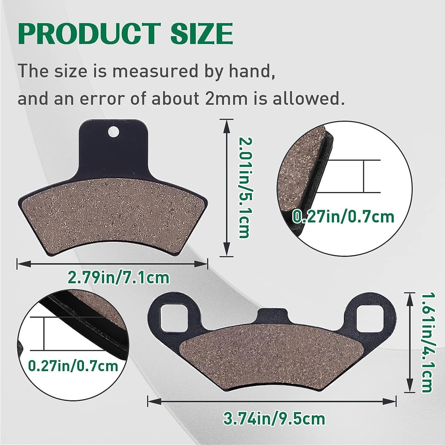 Brake Pads for Polaris Sportsman 500 400 335 Scrambler 400 500 Trail Blazer 250