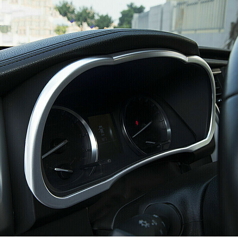 for Toyota Highlander 2014-19 Silver ABS Instrument Panel Frame Decor Cover Trim