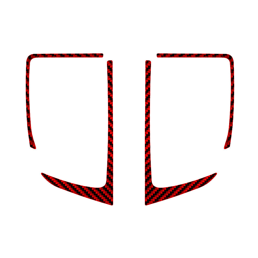 Red Carbon Fiber Center Vent Outer Cover Trim for Honda Ridgeline 2017-20 Type A
