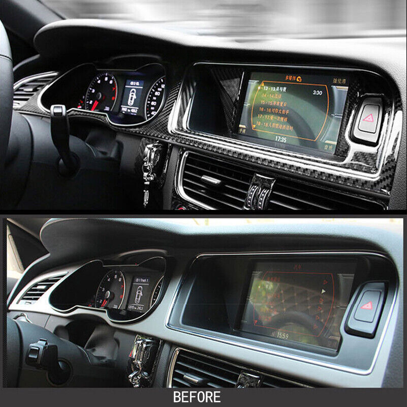 Carbon Fiber Inner Dash Instrument for Navigator Trim Cover for Audi A4 A5 2013-16