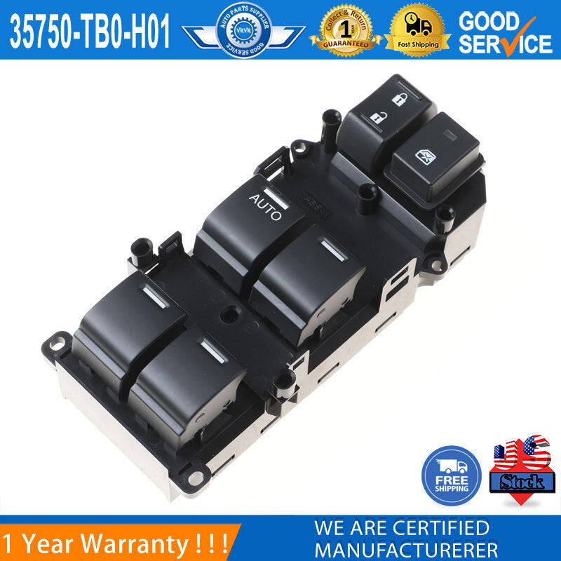 Applicable to for Honda Accord 2008, 2009, 2010 - 2012 models: Power window switch (front left).